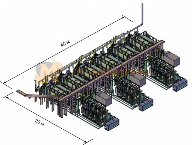 Пиролизная установка для переработки ТБО - схема 2